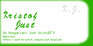 kristof just business card